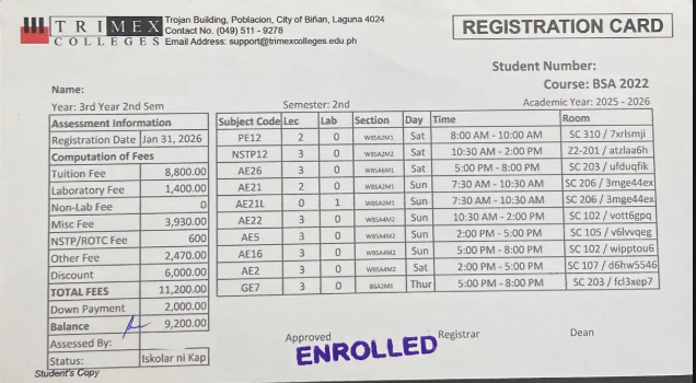 Registration form guide